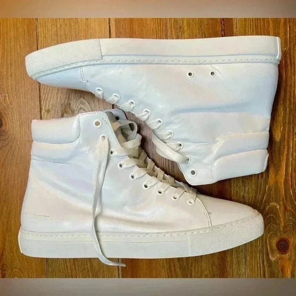 Zadig & Voltaire | Frank High Tops | White Leather | Men’s 42 (US 11) - Picture 1 of 6